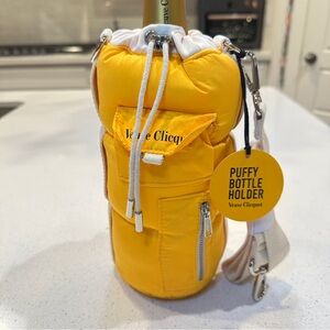 Veuve Clicquot Yellow Puffy Bottle Holder NWT (does not include bottle or VC)